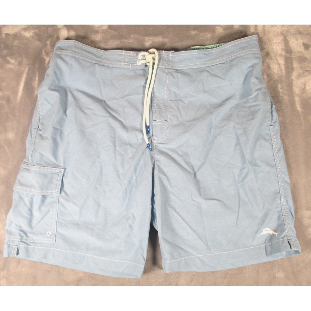 Tommy Bahama Live The Island Life Blue Swim Shorts Mens XL Mesh Lined Beach‎